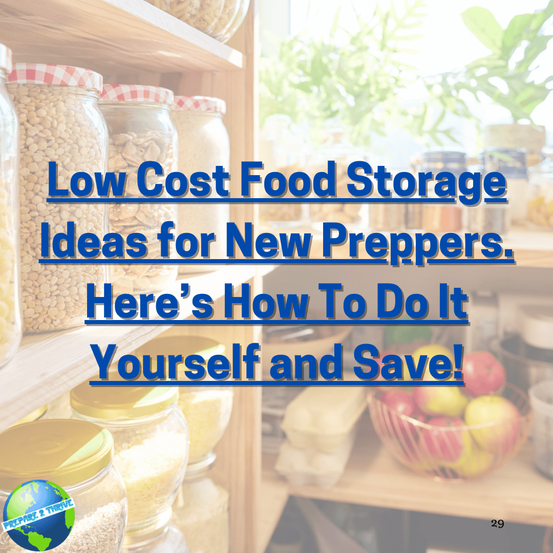 Low Cost Food Storage Ideas for New Preppers. Here’s How To Do It